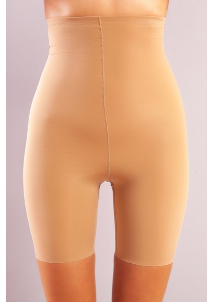 Golshan Girdle Extra Hight Waist Short Corset, Iz Yapmayan Görünmez Ekstra Yüksek Bel Uzun Paçalı Ten Korse