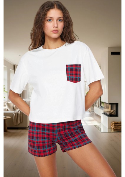 Yazlık Ekose Pamuklu Pijama Takımı Rahat Şık ve Nefes Alabilir Premium Kalite Trend Tasarım fiyatları