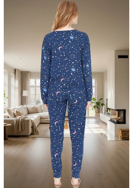 Galaksi Desenli Örme Pijama Kışlık Konfor ve Şıklık Yüksek Kalite Premium modelleri