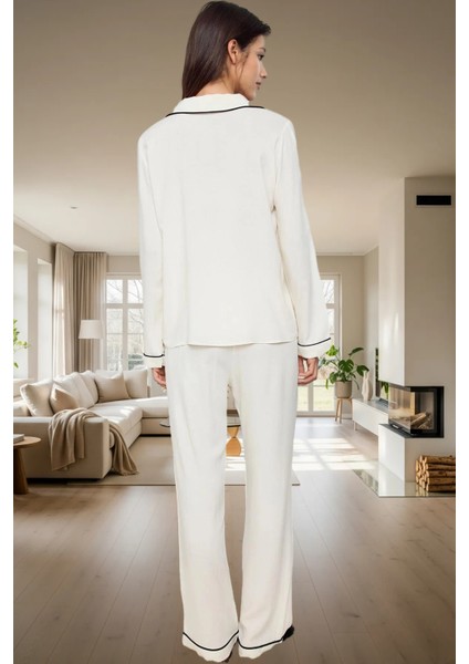 Şık ve Rahat Kışlık Pijama Takımı; 100% Viskon Regular Fit Trend Tasarım modelleri