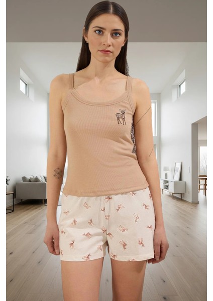 Geyik Desenli Pijama Takımı Rahat ve Şık Tasarım Modern Stil Profesyonel Görünüm fiyatları