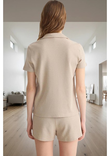 2'li Pijama Takımı Şortlu Kurdele Detaylı Yazlık Modern Stil Mükemmel Uyum Yüksek Kalite modelleri