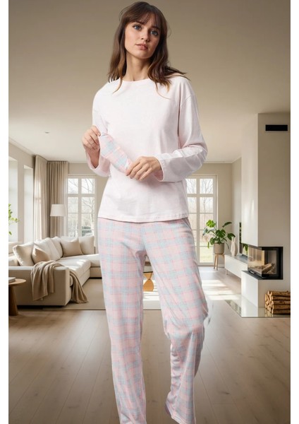 Kışlık Homewear Pijama Takımı Pamuklu Kumaş Ekose Desen Regular Kalıp Trend Tasarım fiyatları