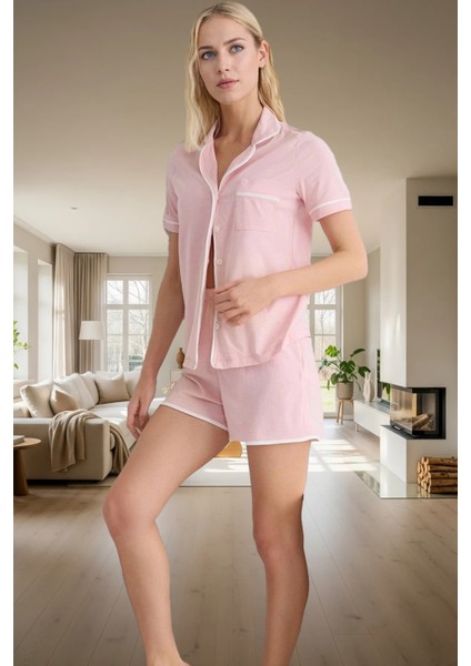Yazlık Homewear Pijama Takımı %100 Pamuk Biyeli Detaylı Regular Fit Modern Stil Trend Tasarım modelleri