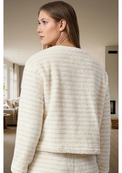 Lüks Wellsoft Pijama Takımı Çizgili Kışlık 2 Parçalı Örme Trend Tasarım Premium Kalite modelleri