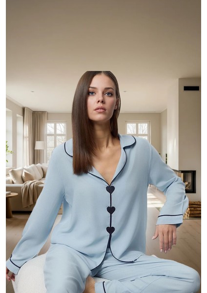 Şık ve Rahat Kışlık Pijama Takımı; 100% Viskon Regular Fit Trend Tasarım fiyatları