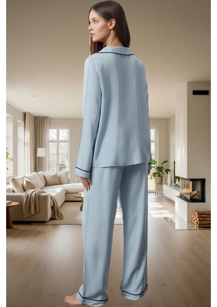 Şık ve Rahat Kışlık Pijama Takımı; 100% Viskon Regular Fit Trend Tasarım modelleri