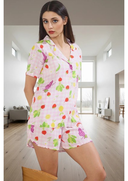 Nefes Alan Viskoz Pijama Takımı Yaz Için Mükemmel Seçim Kaliteli Işçilik Modern Stil