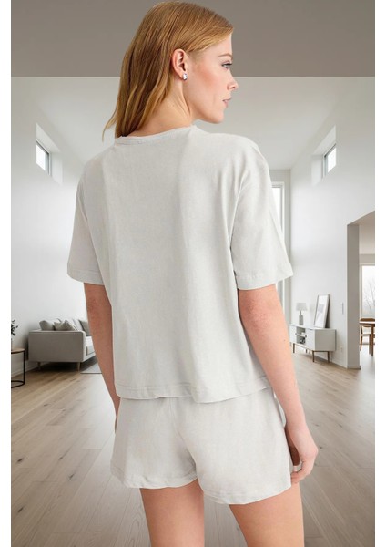 Rahat ve Şık Panda Baskılı 2'li Pijama Takımı Kısa Kollu Premium Kalite Dayanıklı Malzeme modelleri