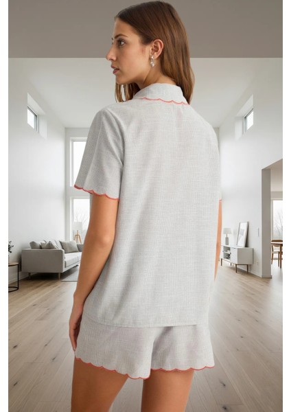 Rahat Çizgili Pamuk Pijama Takımı Şortlu Ev Giyim Seti Konforlu Kesim Premium Kalite modelleri