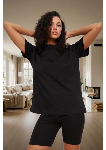 Galaksi Desenli Örme Pijama Takımı %100 Pamuk Konforu Konforlu Kesim Rahat Kullanım Modern Stil