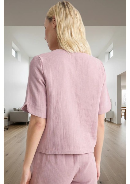 Rahatlık ve Şıklık Bir Arada Müslin Pijama Takımı Özel Tasarım Trend modelleri