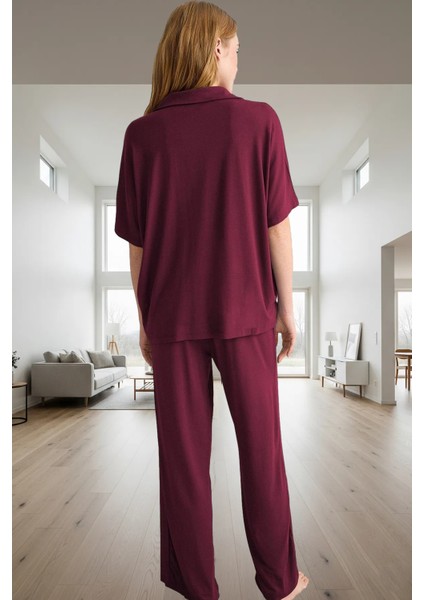 Örme Viskon Pijama Takımı Ev Konforu Için Mükemmel Seçim Uzun Ömürlü Trend Tasarım Zarifane modelleri