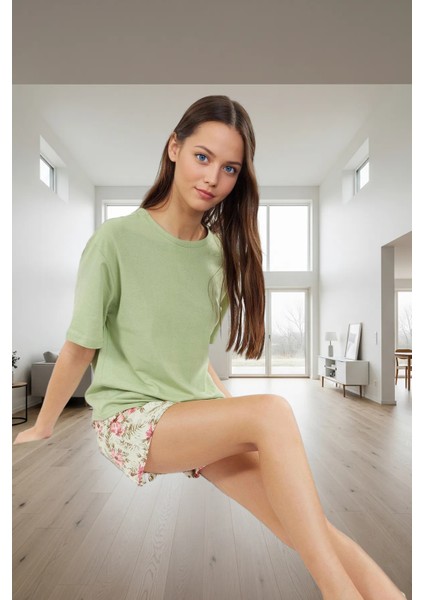 Çiçekli Desenli Pamuklu Pijama Takımı Rahat ve Şık Yaz Uykusu Seçkin Malzeme Kullanım fiyatları