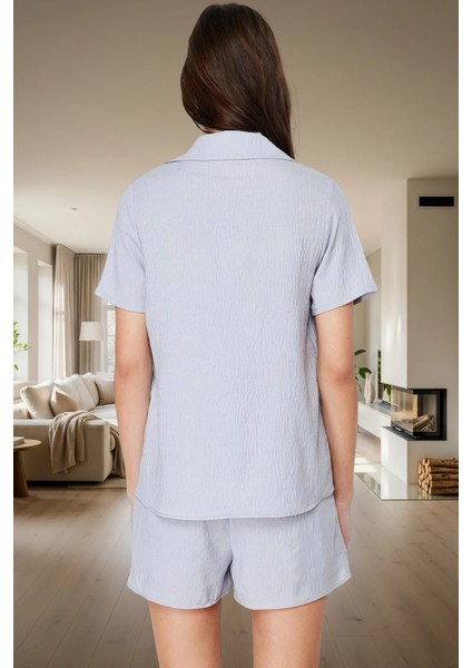 Rahat Yazlık Pijama Takımı Ayıcıklı Nakışlı Polyester Regular Kalıp Premium Kalite modelleri