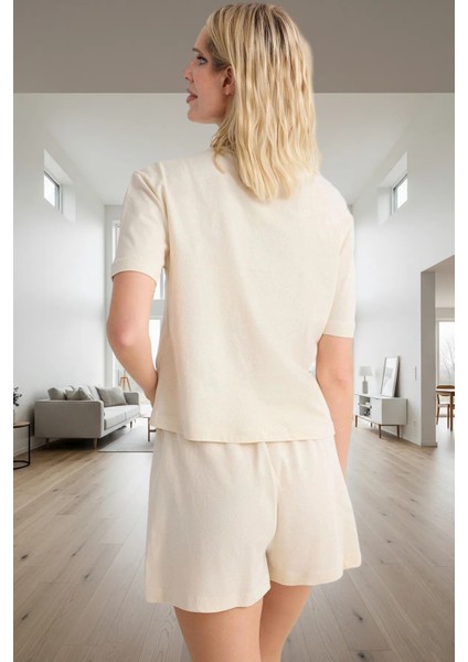 Yazlık Homewear Rahat Pijama Takımı Ayıcıklı Desen %100 Pamuk Profesyonel Görünüm modelleri