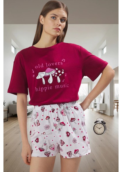 Mantar Desenli Pamuklu Pijama Takımı Rahat ve Şık Uyku Görünüm Modern Stil fiyatları