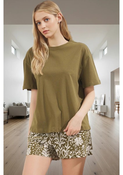Nefes Alan Pamuklu Pijama Çiçekli Yaz Için Ideal Özenle Seçilmiş Seçkin Malzeme Mükemmel Uyum
