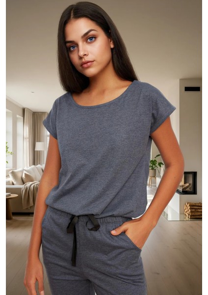Rahat %100 Pamuk Pijama Takımı Boru Paça Ev Giyim Trend Tasarım Mükemmel Uyum fiyatları