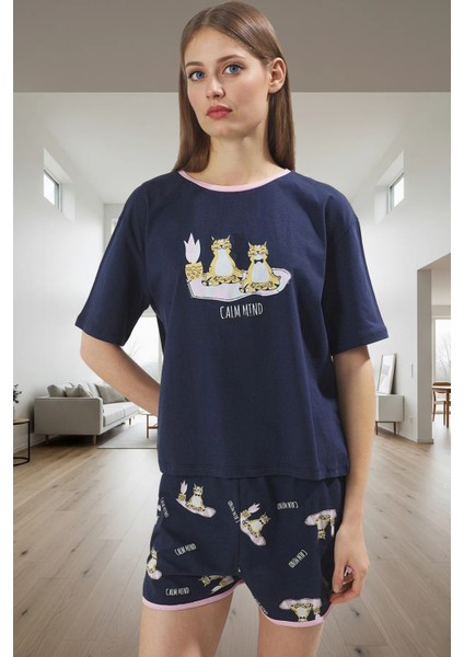 Yazlık Kadın Pijama Takımı %100 Pamuk Bisiklet Yaka Boru Paça Kaliteli Işçilik Rahat ve Şık fiyatları