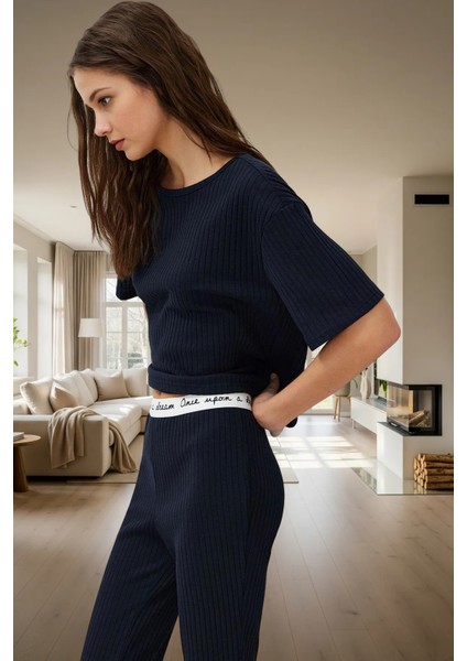 Polyester Pamuk Homewear Pijama Takımı Regular Kalıp 2 Parça Kaliteli Işçilik