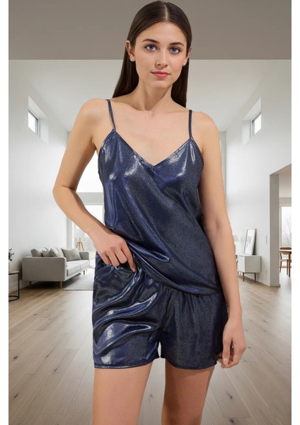 Rahat Yazlık Pijama Takımı Saten Atlet ve Şort Kullanım Konforlu Kesim fiyatları