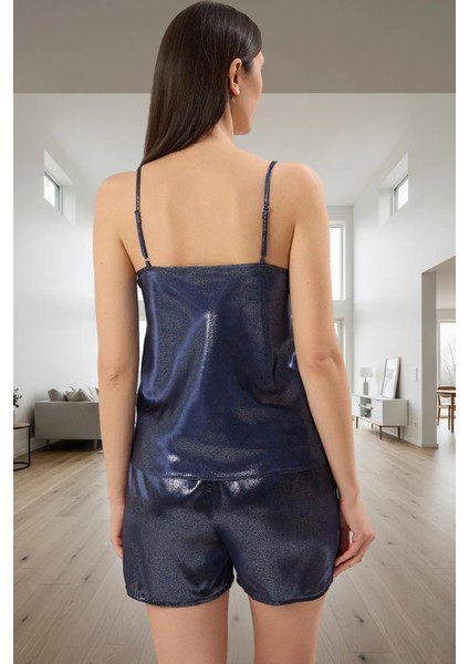 Rahat Yazlık Pijama Takımı Saten Atlet ve Şort Kullanım Konforlu Kesim modelleri