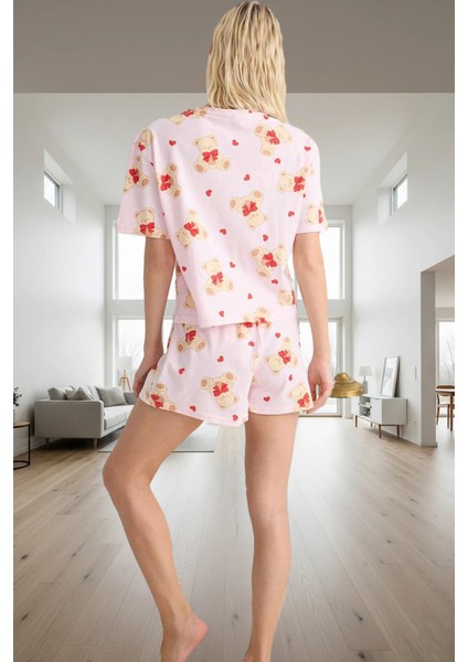 Rahat %100 Pamuklu Yazlık Pijama Takımı; Ayıcıklı Desenli Şortlu Zarifane Tasarım Şık Görünüm modelleri