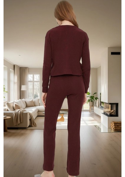 Pamuklu Pijama Takımı Örme Kumaş Rahat Kalıp Kış Için Ideal Konforlu Kesim Yüksek Kalite modelleri