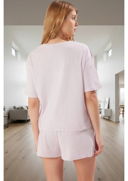 Yazlık %100 Pamuk Pijama Takımı Ayıcıklı Şortlu Tasarım Rahat Kesim Trend fiyatları