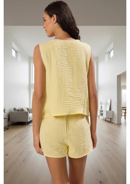 Yazlık Pamuklu Pijama Takımı Şortlu V Yaka Yüksek Kalite Premium Şık Görünüm modelleri