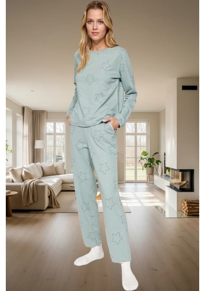 Ev Giyim Seti %100 Pamuklu Yıldız Desenli Rahat Pijama Takımı Kaliteli Işçilik Premium Kalite fiyatları