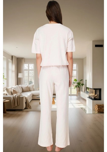 Pamuk Örme Boru Paça Pijama Takımı Premium Kalite Profesyonel Görünüm Modern Stil modelleri