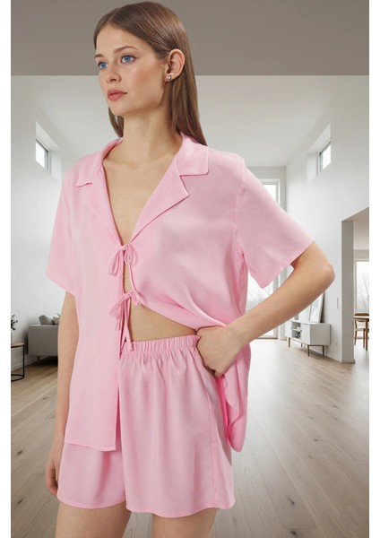 Yazlık Homewear Pijama Takımı Viskoz Regular Şortlu Profesyonel Görünüm Özel Tasarım fiyatları