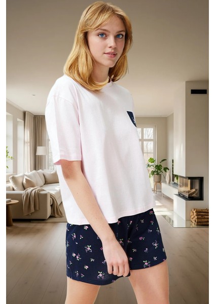 Çiçekli Viskon Örme Pijama Takımı Rahat ve Şık Yaz Uykusu Özel Tasarım Profesyonel Görünüm fiyatları