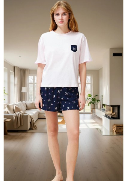 Çiçekli Viskon Örme Pijama Takımı Rahat ve Şık Yaz Uykusu Özel Tasarım Profesyonel Görünüm modelleri