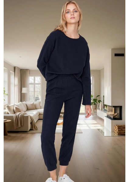 2'li Pijama Takımı Pamuklu Waffle Kumaş Uzun Paça Düşük Kol Kaliteli Işçilik Konforlu Kesim fiyatları