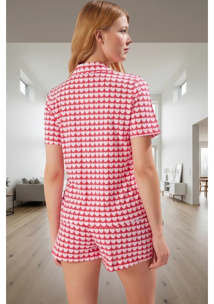 Kalpli Desenli Pamuklu Pijama Takımı Yazlık Rahat Kombin Uzun Ömürlü Özel Tasarım Dayanıklı Malzeme modelleri