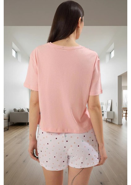 Rahat Kesim Örme Pijama Takımı %100 Pamuk Kısa Kollu Boru Paça Kullanım Konforlu modelleri