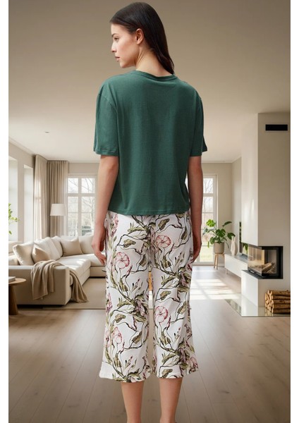 Pamuklu Örme Pijama Takımı Çiçek Desenli Rahat ve Şık Premium Kalite Kullanım modelleri