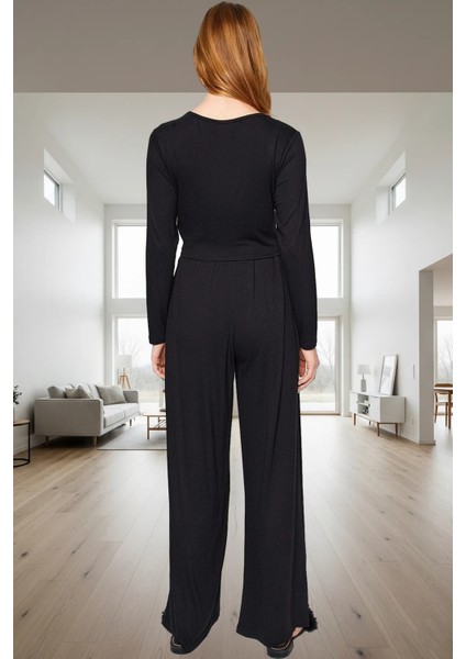 Rahatlığıyla Büyüleyecek Pijama Takımı Viskon Örme Geniş Paça Yüksek Bel Kalite modelleri