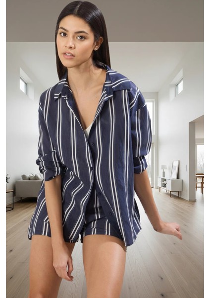 Ev Giyiminde Şıklık ve Rahatlık Crinkle Dokuma Pijama Takımı Profesyonel Görünüm Özel Tasarım