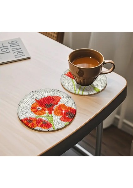 Elmas Boyama Bardak Altlığı Seti Çocuklar ve Yetişkinler Için Eğlenceli Eğitici Elmas Boyama fiyatları