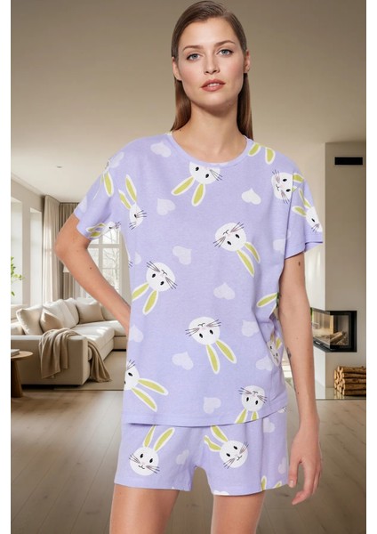 Kadın %100 Pamuklu Regular Kalıp Ayıcıklı Pijama Takımı Özenle Seçilmiş Trend Tasarım fiyatları