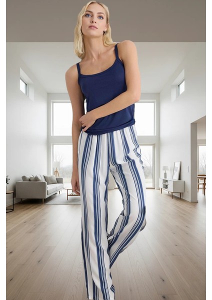 Pamuklu Pijama Takımı Çizgili Boru Paça Regular Kalıp Trend Tasarım Profesyonel Görünüm fiyatları