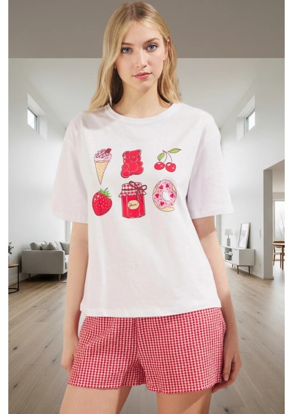 Çok Ekose Desenli Pamuklu Pijama Takımı Nefes Alabilir ve Rahat Kullanım Modern Stil fiyatları