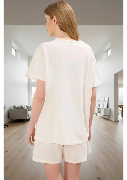 Rahat %100 Pamuklu Pijama Takımı Ayıcıklı Desenli Yazlık Ev Giyim Modern Stil Yüksek Kalite modelleri
