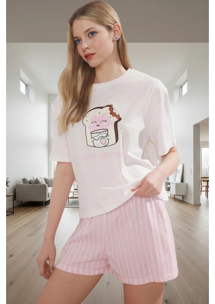 Kısa Kollu Pamuklu Pijama Takımı Gün Boyu Konfor ve Şıklık Özenle Seçilmiş Profesyonel Görünüm
