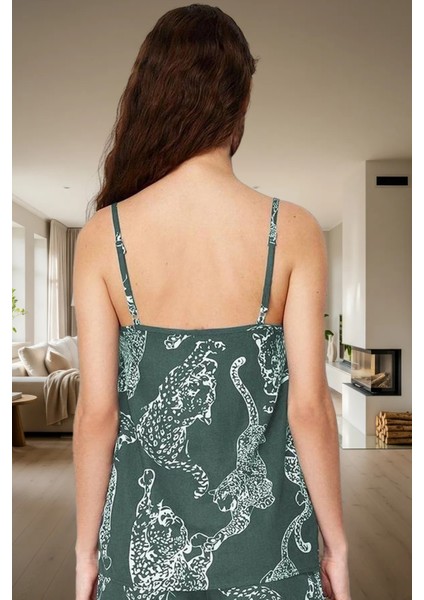 Ince Askılı Viskoz Pijama Geniş Paça ve V Yaka Tasarım Seçkin Malzeme Özenle Seçilmiş modelleri