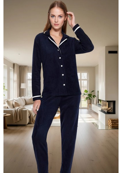 Rahat Uyku Için Polar Pijama Takımı Sıcak Yumuşak Şık Görünüm Modern Stil modelleri
